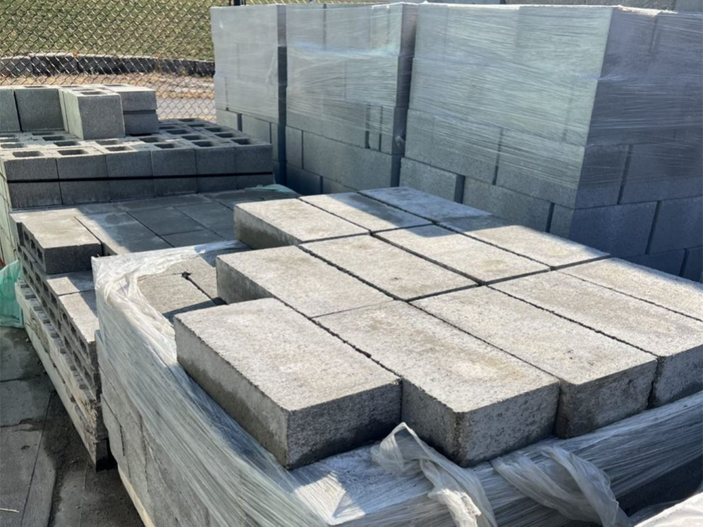Ideal Supplies beautiful Landscape Rocks and Pavers Hardscape pavers and wall block for your next weekend honeydo project. You will also need concrete to set the pavers.